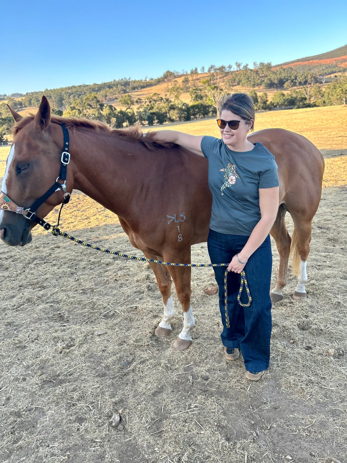 Cowgirl Cool Tee- Charcoal