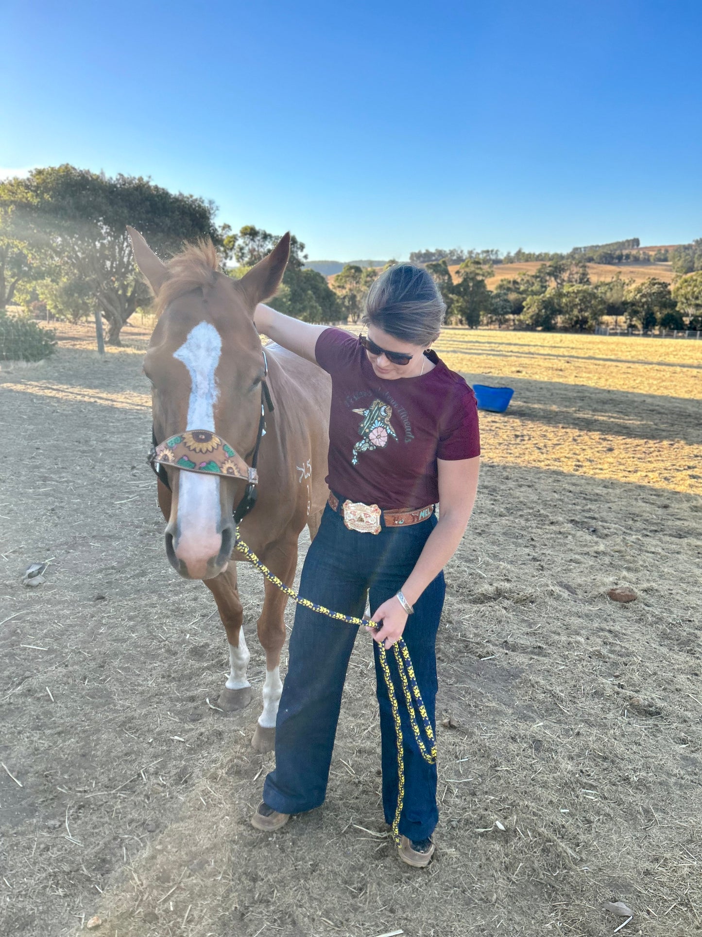 Cowgirl Cool Tee- Burgundy