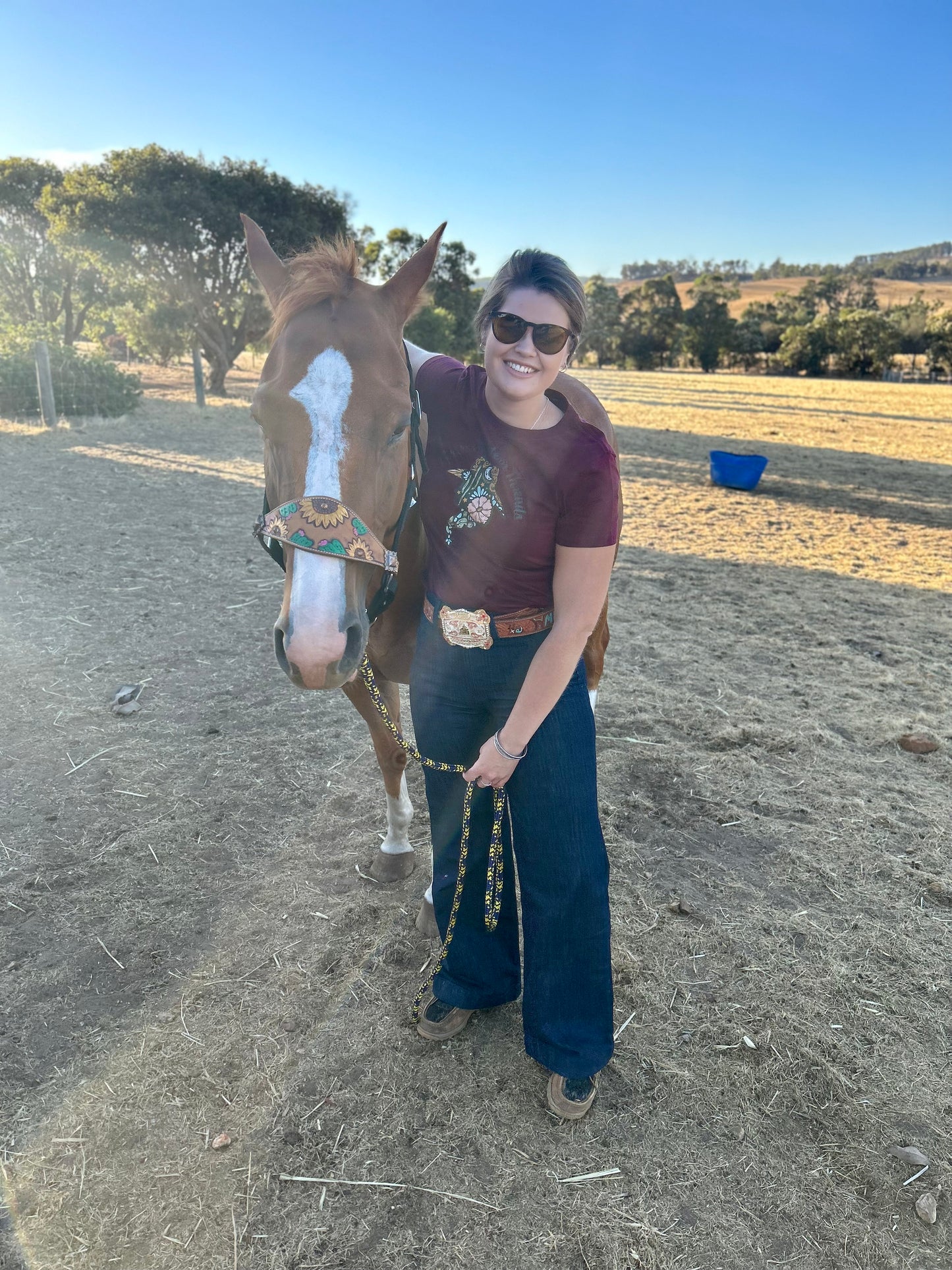 Cowgirl Cool Tee- Burgundy